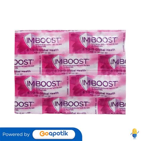 Imboost Strip Isi Tablet Kegunaan Efek Samping Dosis Dan Aturan Pakai