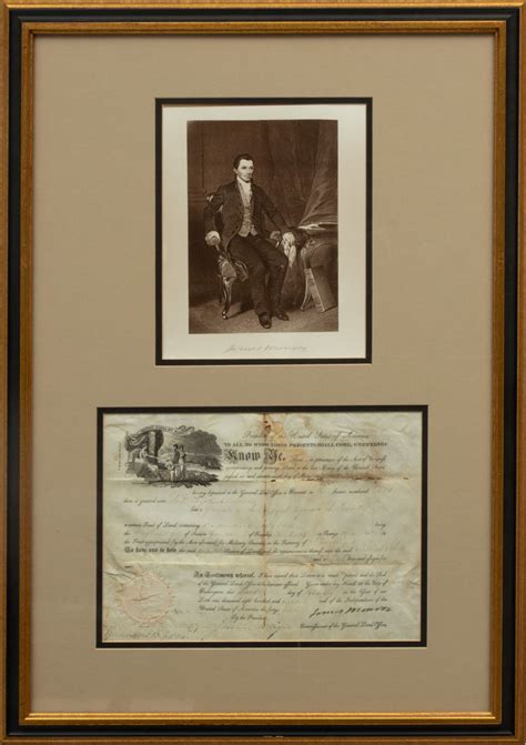James Monroe 1758 1831 Signed Veteran Land Grant Document Ca