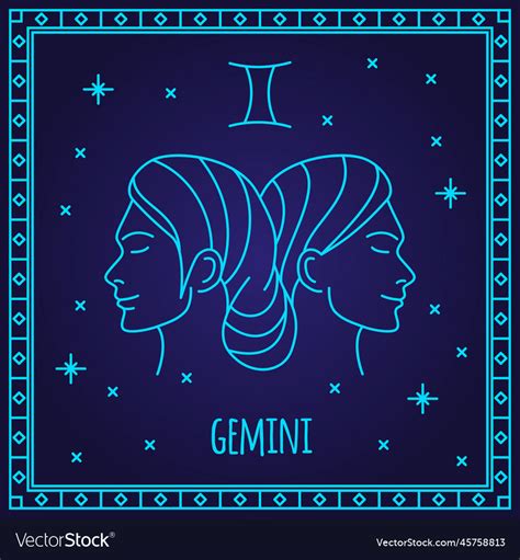 Gemini zodiac sign of Royalty Free Vector Image