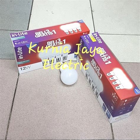 Jual Inlite Paket Gratis Lampu Led Bulb Inb W Putih Kuning