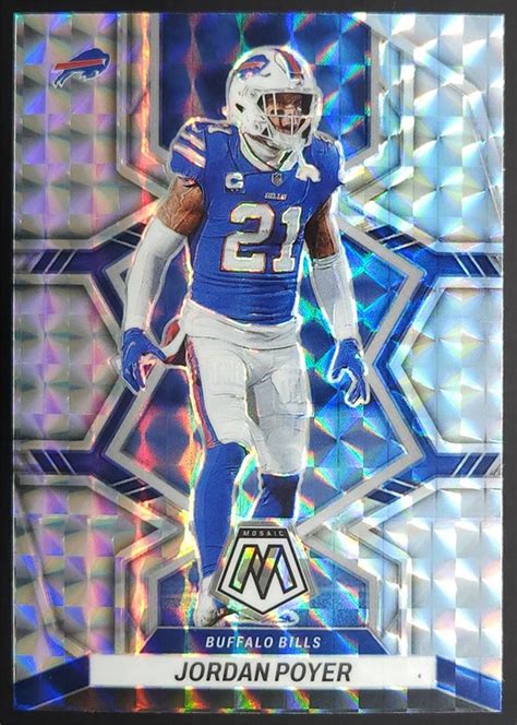 Jordan Poyer Prizm 2022 Panini Mosaic Card 25 Veteran Trading Cards