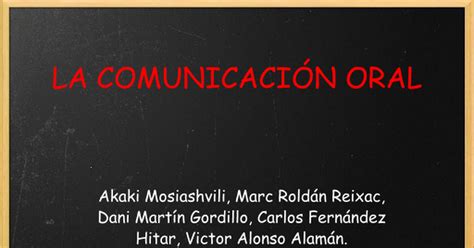 La Comunicacion Oral Ppt Google Slides