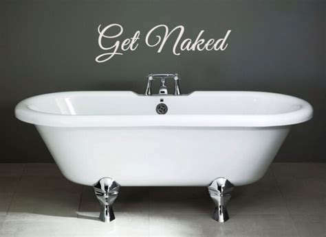 Get Naked Bathroom Vinyl Wall Decal Sticker Funny Glass Etsy