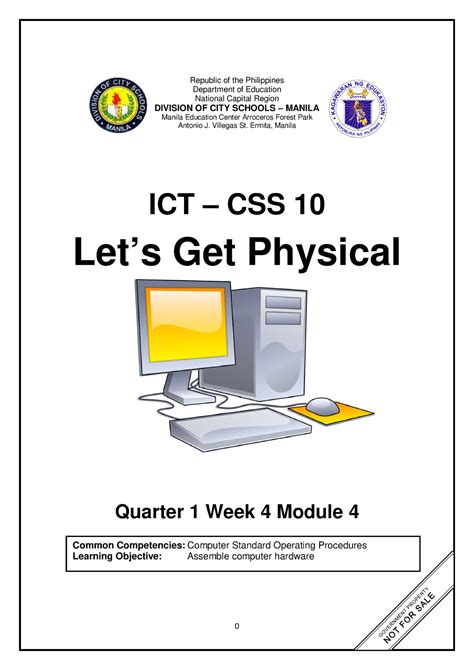 Tle Te Q W Mod Ict Css Republic Of The Philippines Department