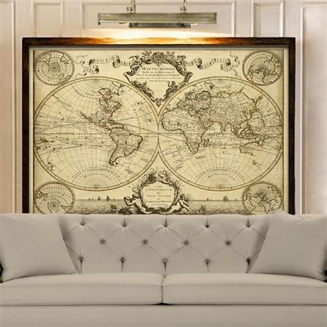 Mappe Monde Etsy