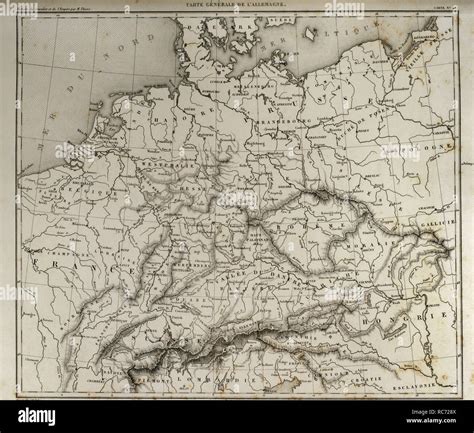 Map of germany 19th century hi-res stock photography and images - Alamy