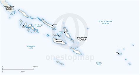 Vector Map Of Solomon Islands Printable And Editable Adobe