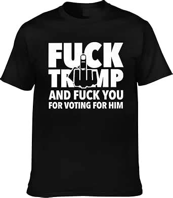YvoneDBrownn Fuck Trump And Fuck You For Voting For Him Men S T Shirt Men S Short Sleeve Tees