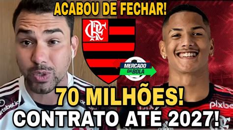 70 MILHÕES CONTRATO ATÉ 2027 ÂNGELO NOVO REFORÇO DO FLAMENGO NOTÍCIA