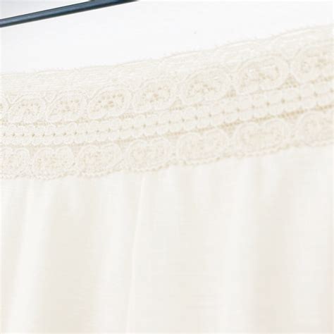 Vintage Lingerie Cream Nude Lace Trim Slip Skirt Sz S Gem