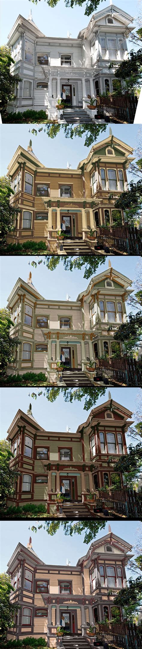 Victorian Painted Lady House Color Renditions Colors Are Historic