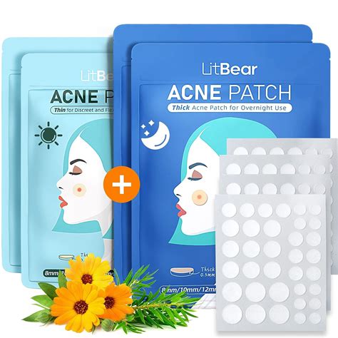 Amazon LitBear Acne Pimple Patches Day And Night 4 Sizes 360 Dots