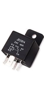 Amazon.com: JD1912 Automotive Relay 4-Pin 40A 12V SPST Car Truck Van ...