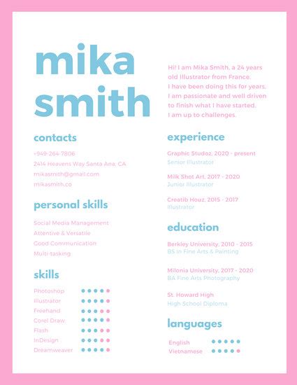 Customize Colorful Resume Templates Online Canva