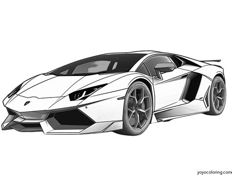 Lamborghini Para Colorear ᗎ Plantilla De Pintura Imprimible