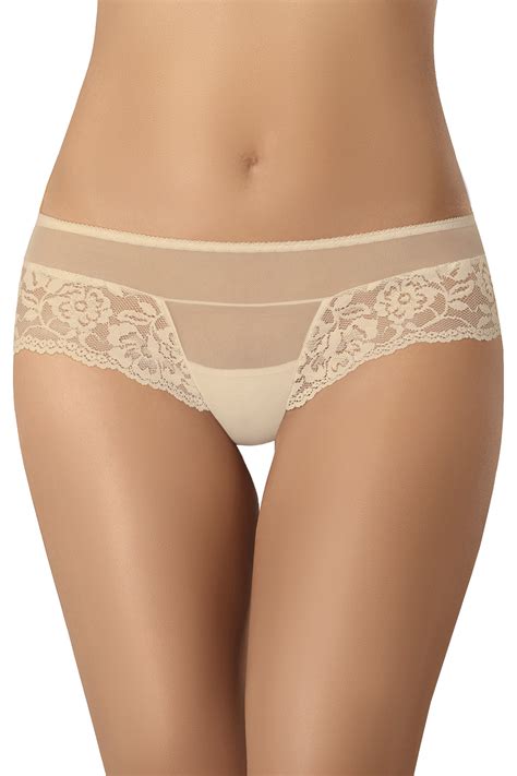 Teyli Damen Slip Brazilian Spitze Unterhose 317 Beige DUmalDU