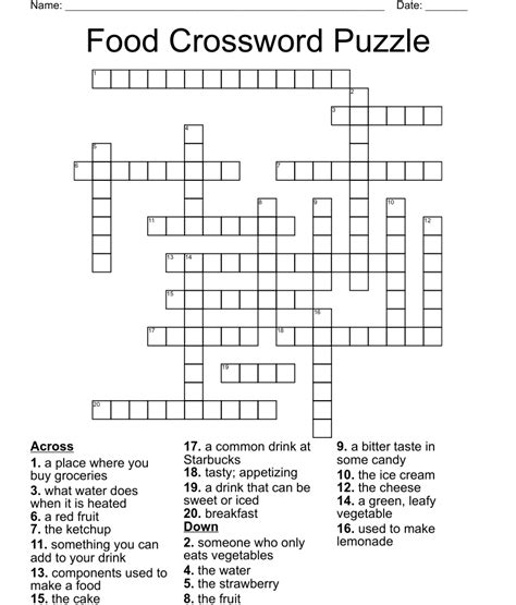 Crossword puzzle – Artofit