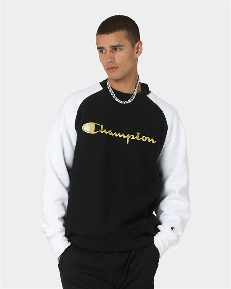 Champion Reverse Weave Raglan Crew Blackgold Culture Kings