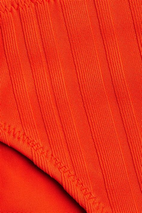 Solid Striped The Eva Ribbed Low Rise Bikini Briefs The Outnet