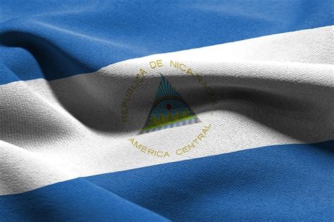 Bola O Esfera De Plástico Brillante Realista 3d Con Bandera De Nicaragua Vector Premium