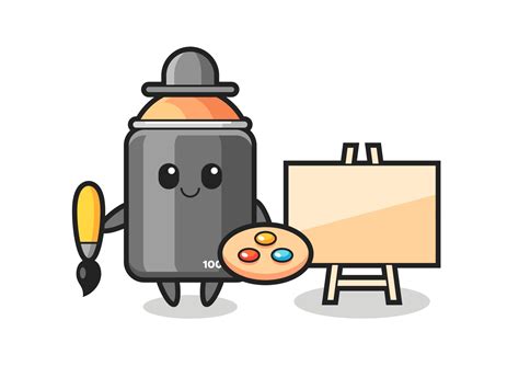 Illustration of spray paint mascot as a painter 3258365 Vector Art at ...