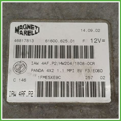 Centralina Motore Iniezione ECU MAGNETI MARELLI IAW4AF P2 FIAT 46817813