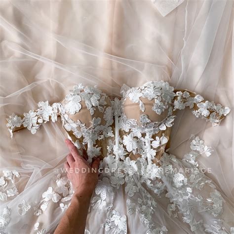 Nude Color Wedding Dress Etsy