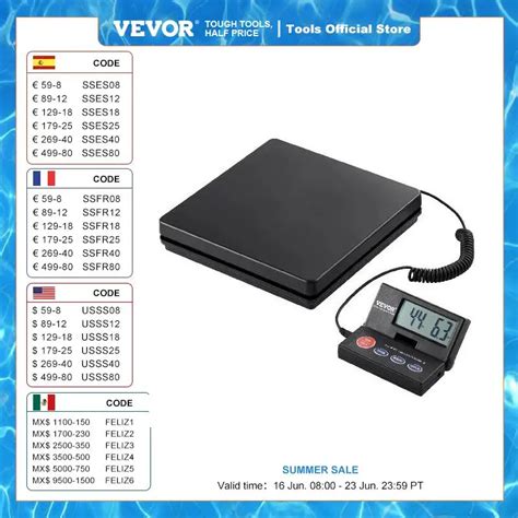 Vevor Balance Postale Num Rique Kg P Se Colis De Pr Cision G Avec