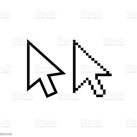 Mouse Pointer Arrow Vector Icons Arrow Cursor Pixel And Regular Stock