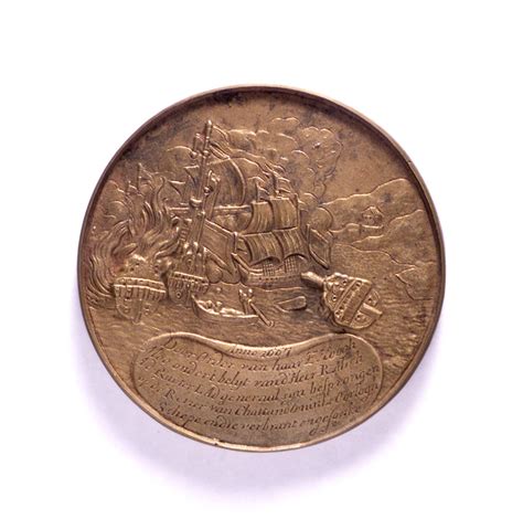 Medal Commemorating Ships Burnt In The Medway And The Proclamation Of