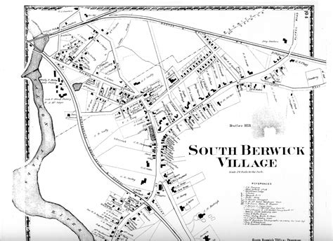 1872 Map of South Berwick Village - Old Berwick Historical Society