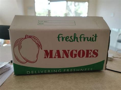 Cardboard Double Wall Ply Kg Mango Litchi Packaging Box Size