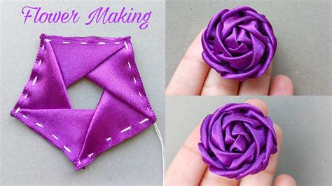 Diy How To Make An Adorable Fabric Rose Flower In Just Minutes