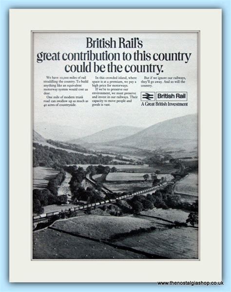 British Rail Original Advert 1971 Ref Ad6530 The Nostalgia Shop