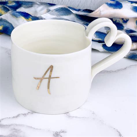 Love Heart Handle Keepsake Mug By Gemma Wightman Ceramics