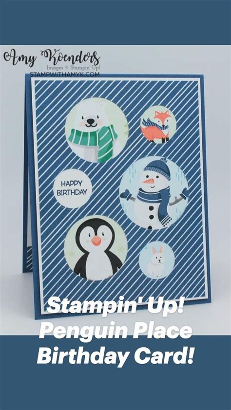 Stampin Up Penguin Place Birthday Card Christmas Card Inspiration