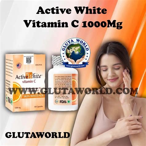 Active White Vitamin C Mg Skin Whitening Capsule Glutathione