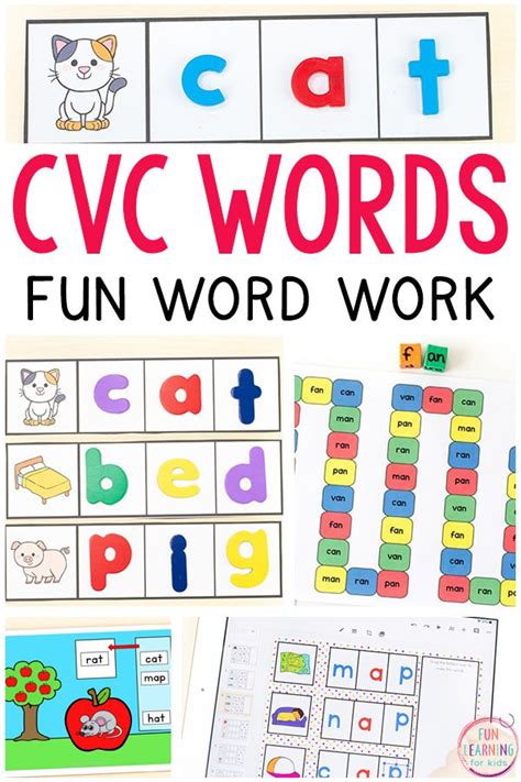 Cvc Words Activities And Games For Kindergarten And First Grade Cvc