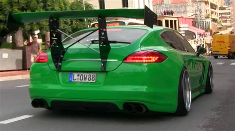 Spoiler Alert Crazy Porsche Panamera W Huge Wing Youtube