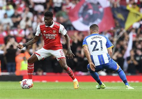 Thomas Partey In Action Arsenal Vs Brighton Hove Albion