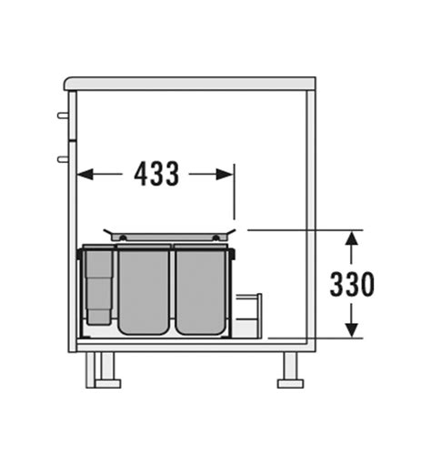 Poubelle De Cuisine Encastrable Tiroir L As Xxl Hailo France