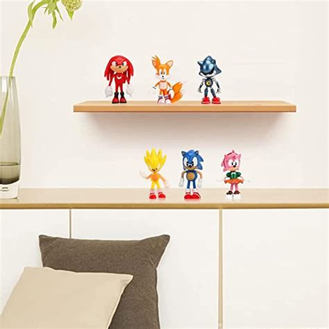 KOMJINGY 6PCS Sonic Action Figures,2.4inch Sonic The Hedgehog Series ...