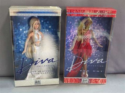 Barbie Diva Collection Gone Platinum And Red Hot Dolls Mayo Auction
