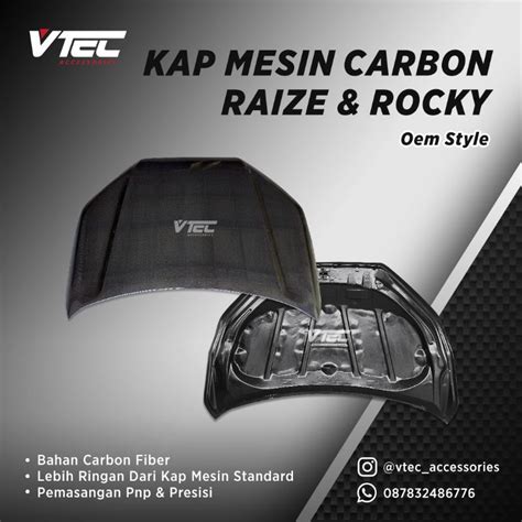 Jual Kap Mesin Carbon Raize Rocky Oem Style Shopee Indonesia