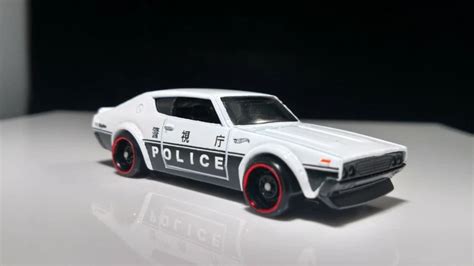HOT WHEELS NISSAN SKYLINE GT R Police Japanese POLICE White And