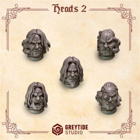 heads set  crimson lords greytide studios resin forge miniatures