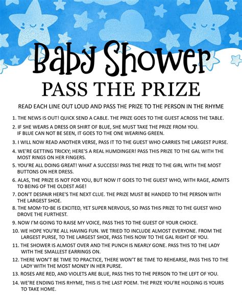 Baby Shower Poem Game Right Left 9