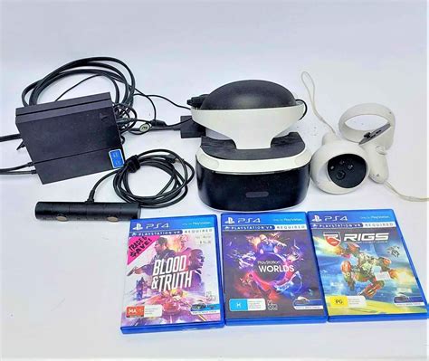 Lot A Playstation VR With Headset Controllers CUH ZVR1 Processor