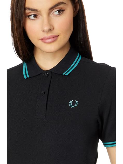 Fred Perry Twin Tipped Fred Perry Polo Black Yellow Yellow Free Shipping