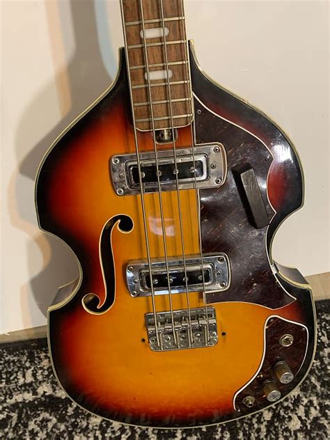 Teisco Fb 2 Violin Bass Beatle Bass 1960 Sunburst Reverb